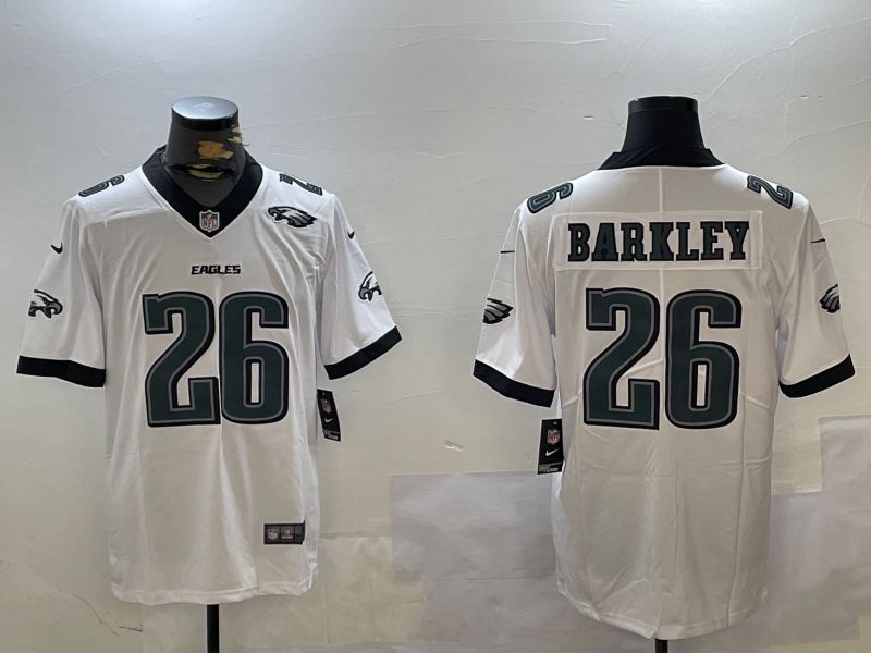 Men Philadelphia Eagles #26 Barkley White Second generation 2024 Nike Limited NFL Jersey style 2->philadelphia eagles->NFL Jersey